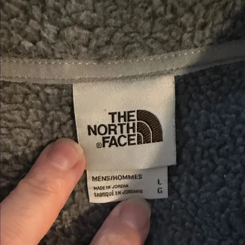The North Face Heather Gray Half-Zip Fleece Size L